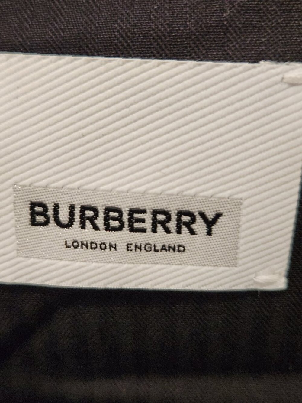 BURBERRY Italy 52 / US 36 Black Stretch Wool Pinstripe Trousers Pants New - Picture 3 of 4